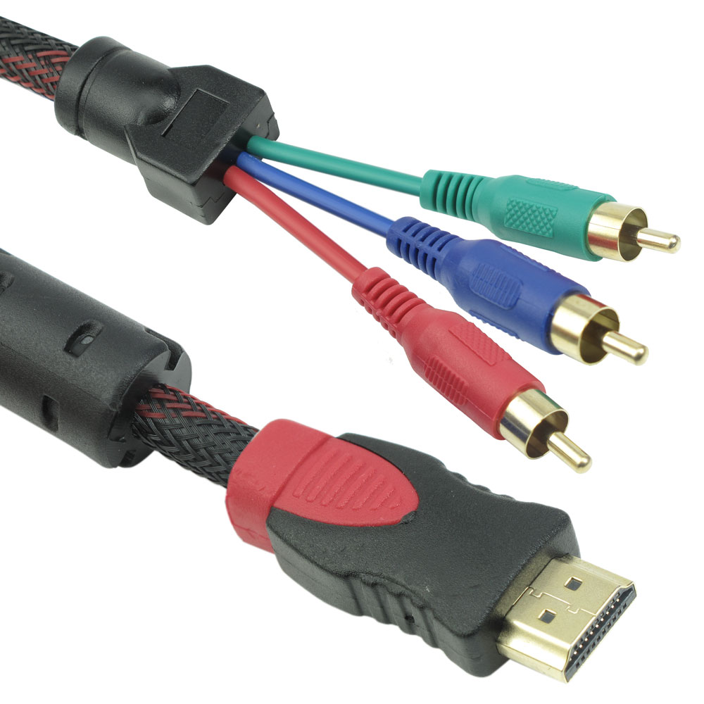 Кабел DeTech HDMI 3 RCA