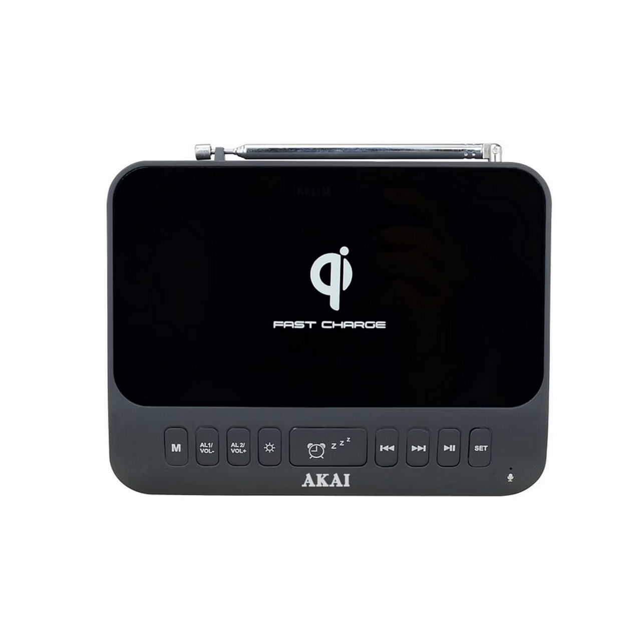 Радио ЧАСОВНИК/USB/БЕЗЖИЧНО зарядно AKAI ACRB-1000
