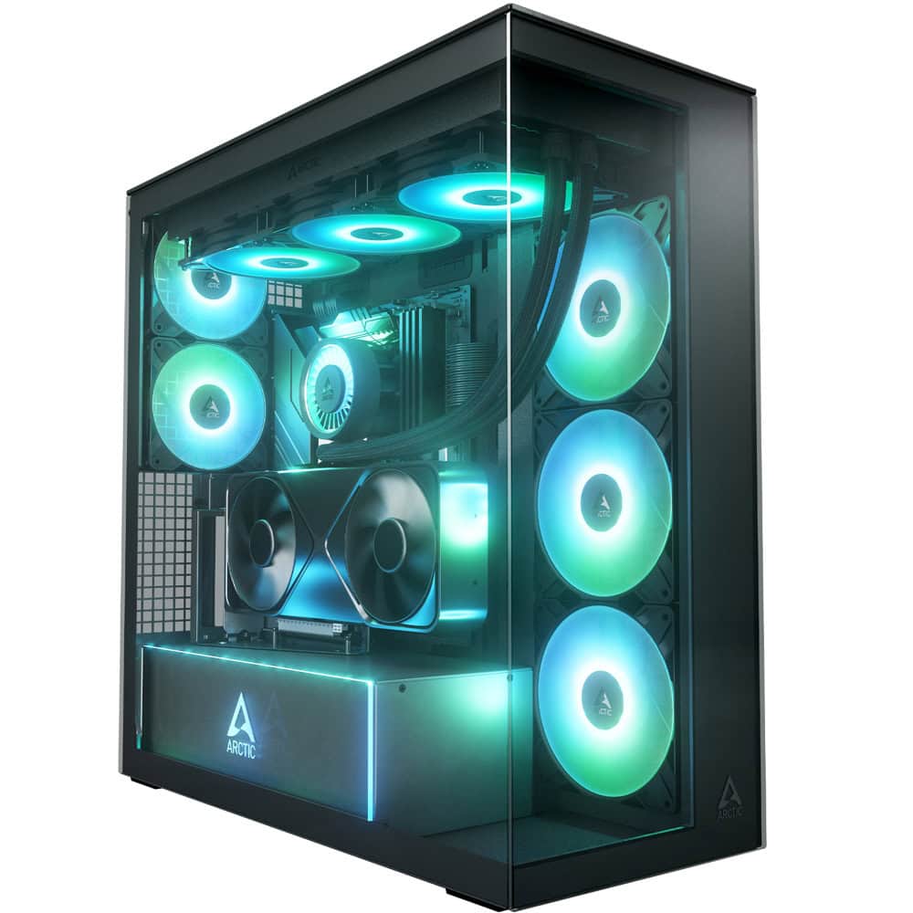 Кутия Arctic Xtender VG Mirror - Black Mid-Tower