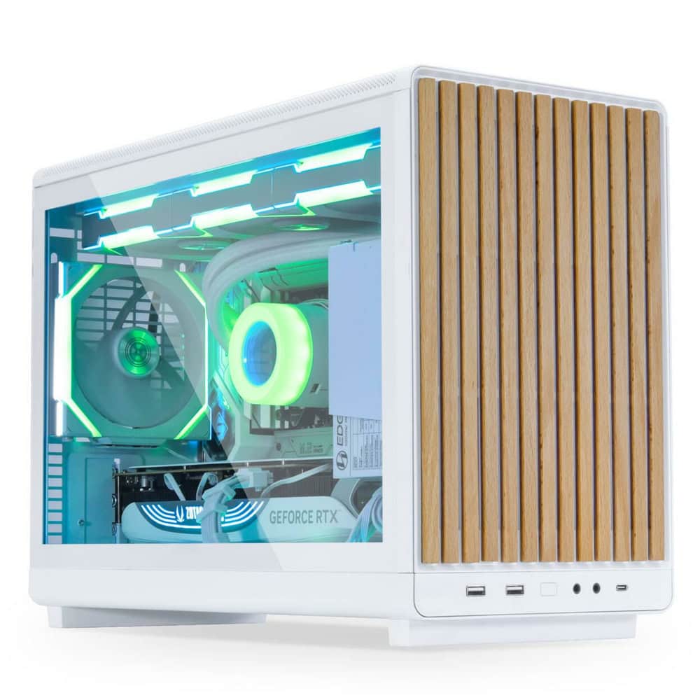 Кутия Lian Li A3-mATX Glass Edition Wood White