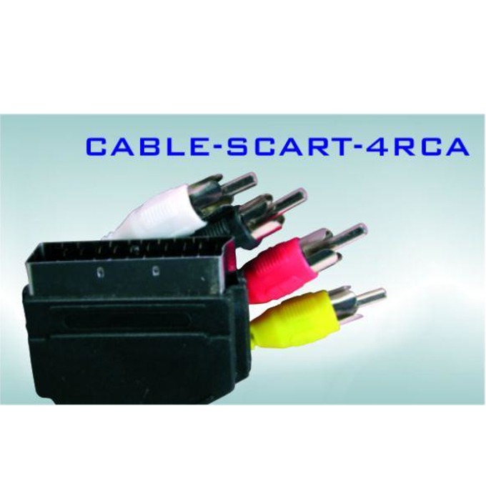 Аудио видео кабел от Scart(м) към 4x RCA Chinch(м)
