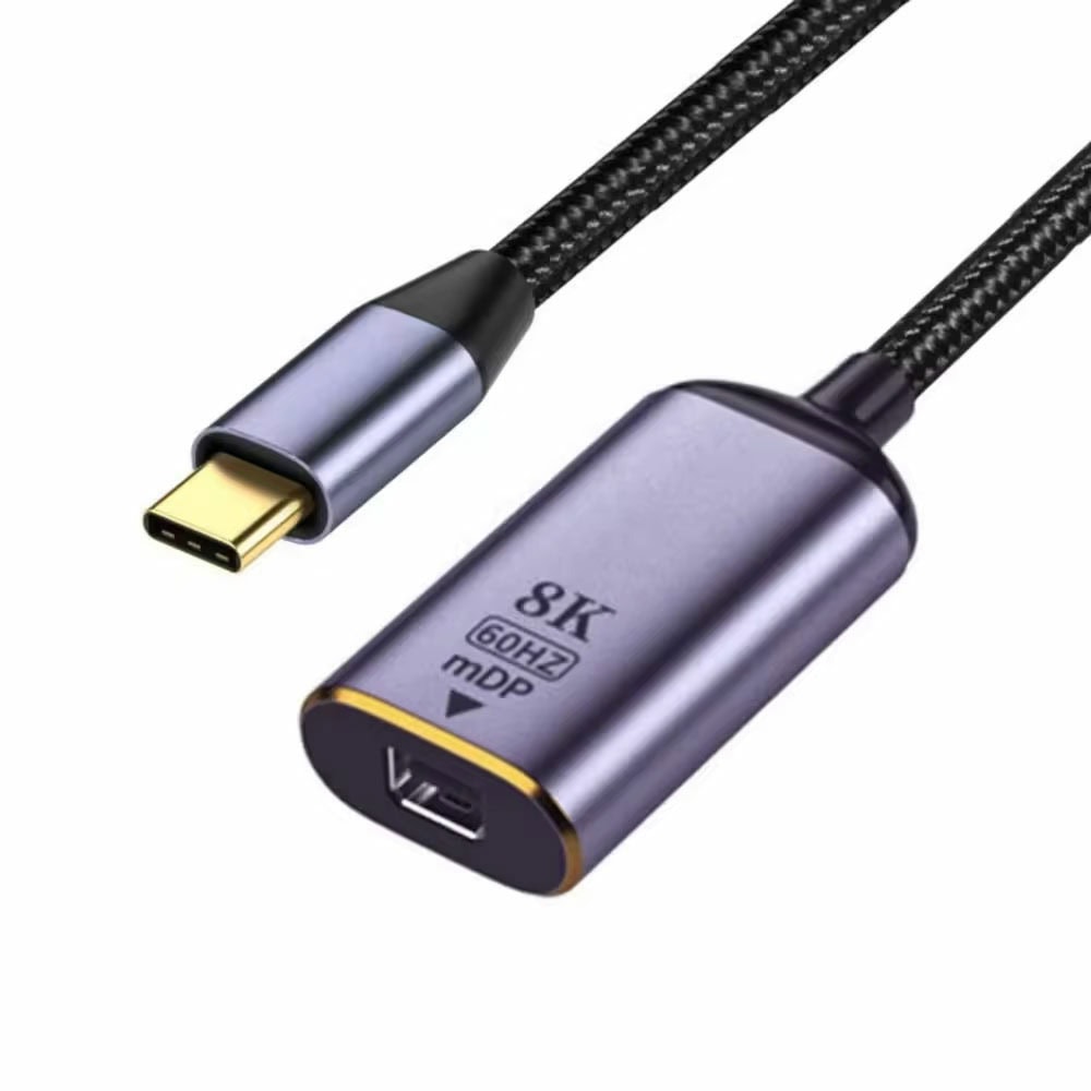 Преходник DeTech USB-C (м) към Mini DP(м)