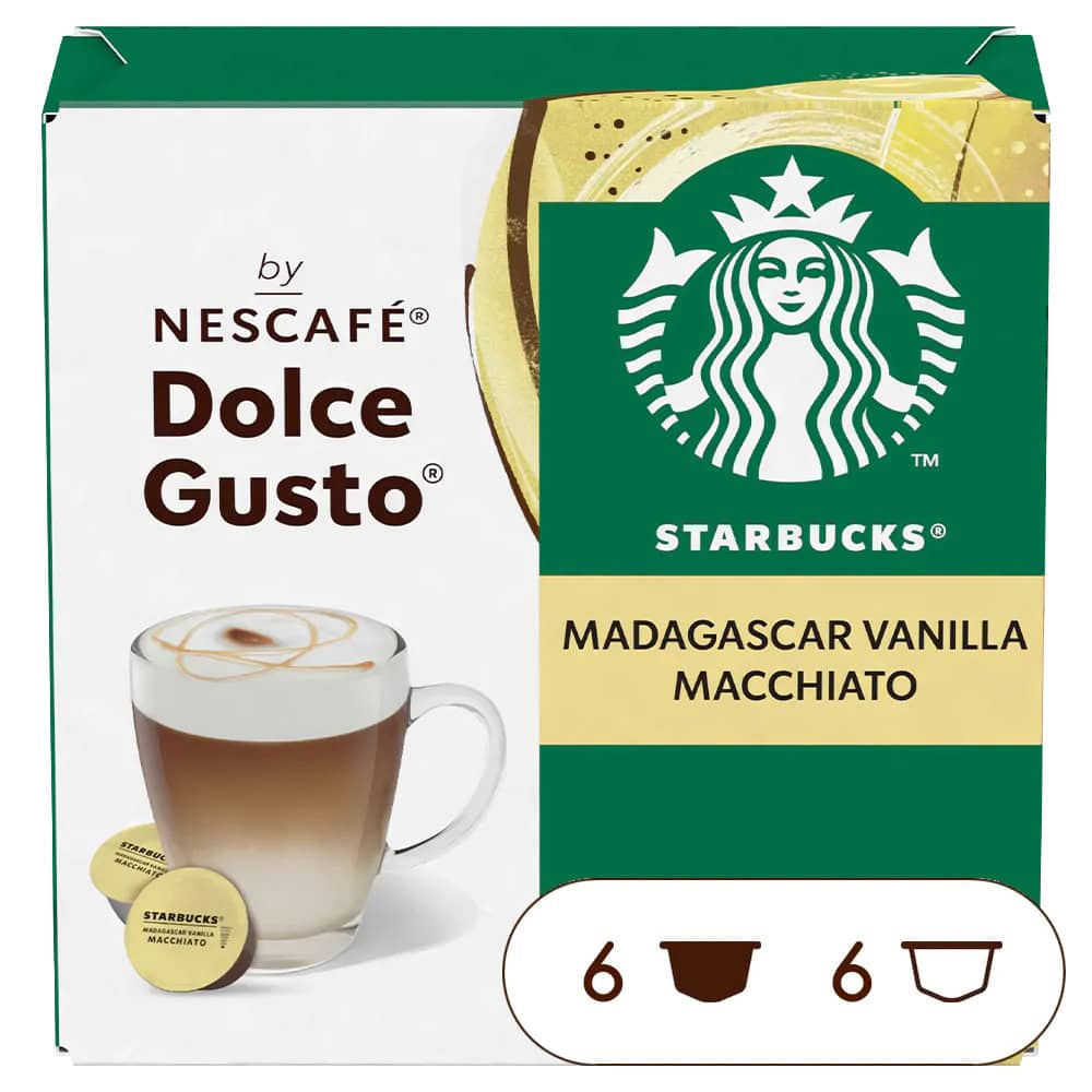 Кафе капсули STARBUCKS Madagascar Vanilla Macchiato от NESCAFE DOLCE GUSTO