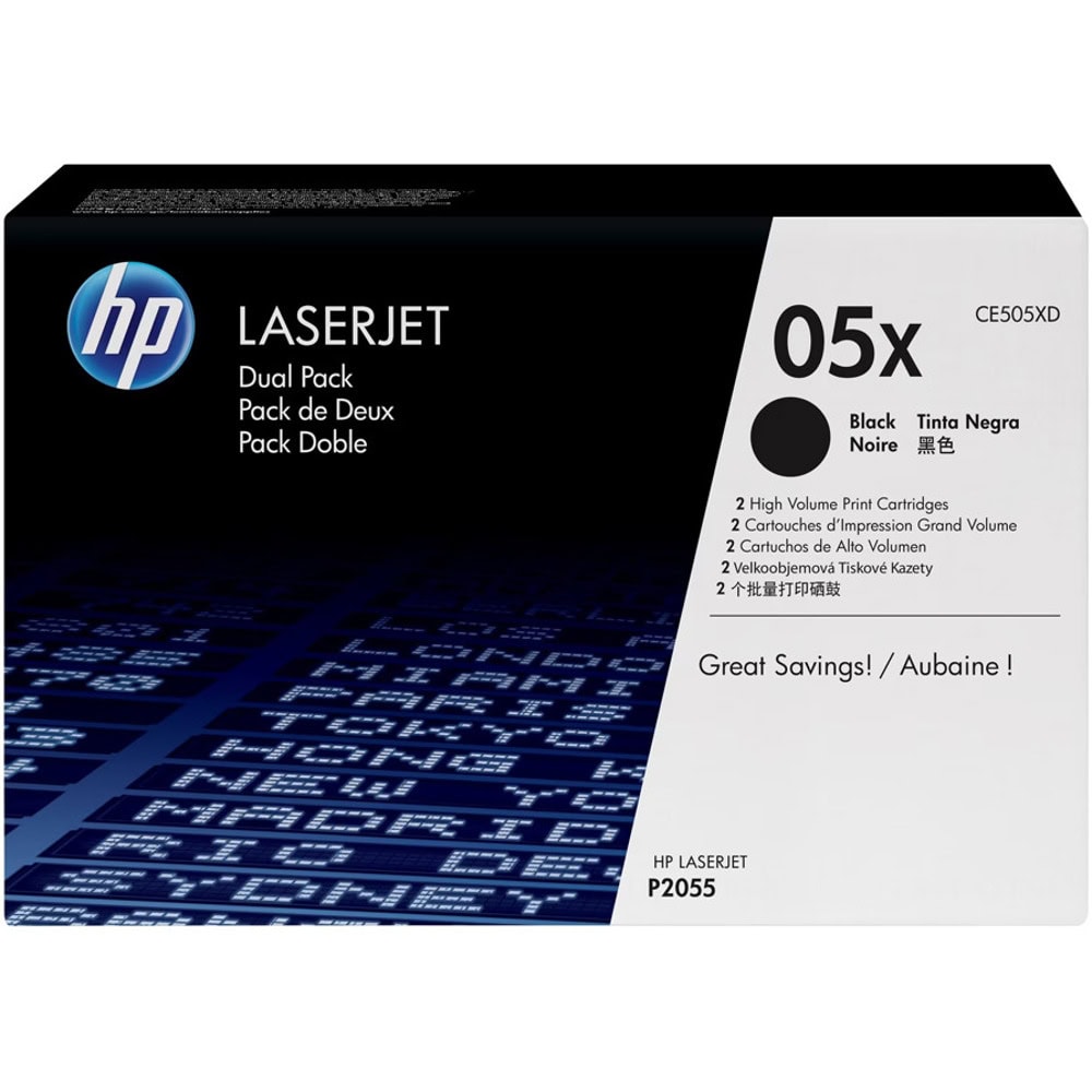 Касета за HP LASER JET P2055  - Black Twin Pack - P№ CE505XD - заб.: 2x6500k