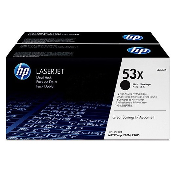 Касета за HP LASER JET P2015 - P№ Q7553XD - Twin pack - заб.: 2x7000k