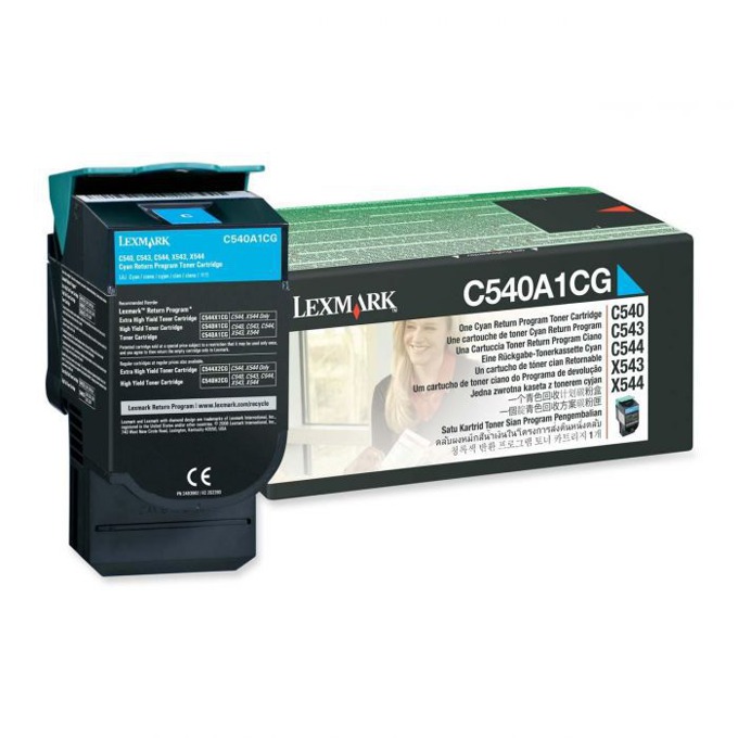 Касета за LEXMARK OPTRA C 540 series/X540 series - Cyan - Return program cartridge - P№ C540A1CG - заб.: 1000k