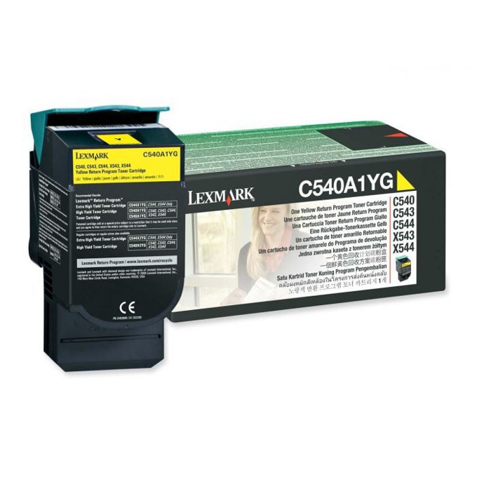Касета за LEXMARK OPTRA C 540 series/X540 series - Yellow - Return program cartridge - P№ C540A1YG - заб.: 1000k