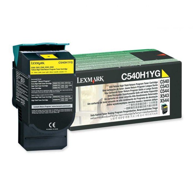 Касета за LEXMARK OPTRA C 540 series/X540 series - Yellow - Return program cartridge High Yield - P№ C540H1YG - заб.: 2000k