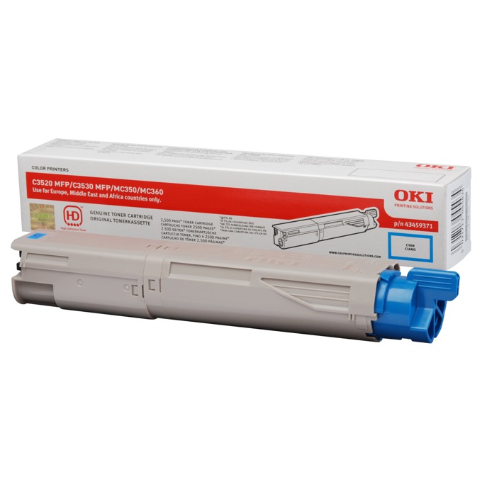 Касета за OKI C 3500/3520/3530 - Cyan high - P№ 43459371 - заб.: 2500k