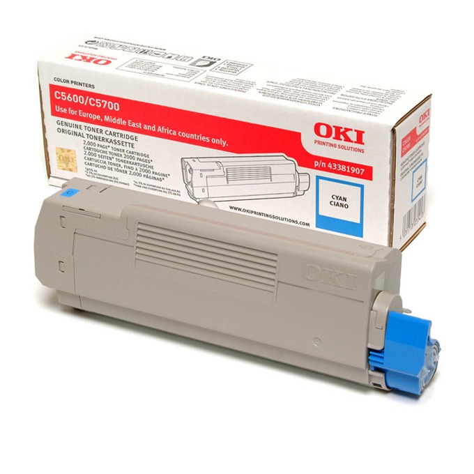 Касета за OKI C 5600/5700 - Cyan - P№ 43381907 - заб.: 2000k