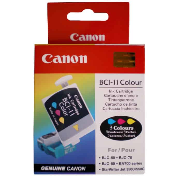 Касета CANON BJ-30/BJC-50/70/80/BN700 series - Color - BCI-11 - заб.: 3x2ml