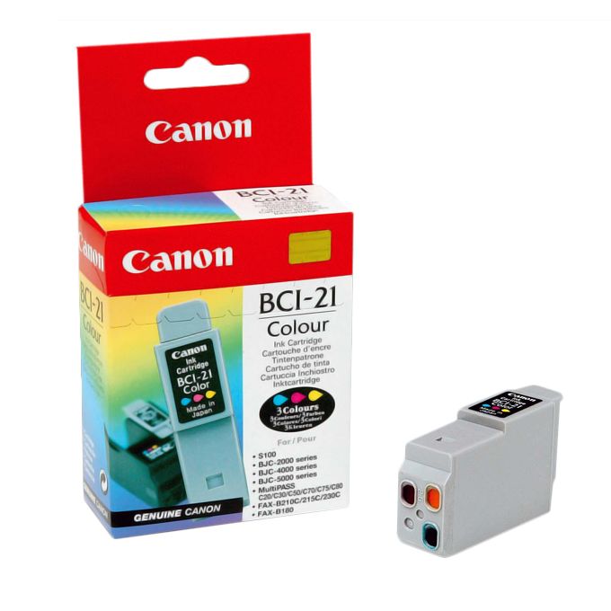 Касета CANON S100/BJC-2000/4000/5000 series/MultiPASS C20/30/50/70 - Color - BCI-21C - P№BEF47-0831500 - заб.:100 pages