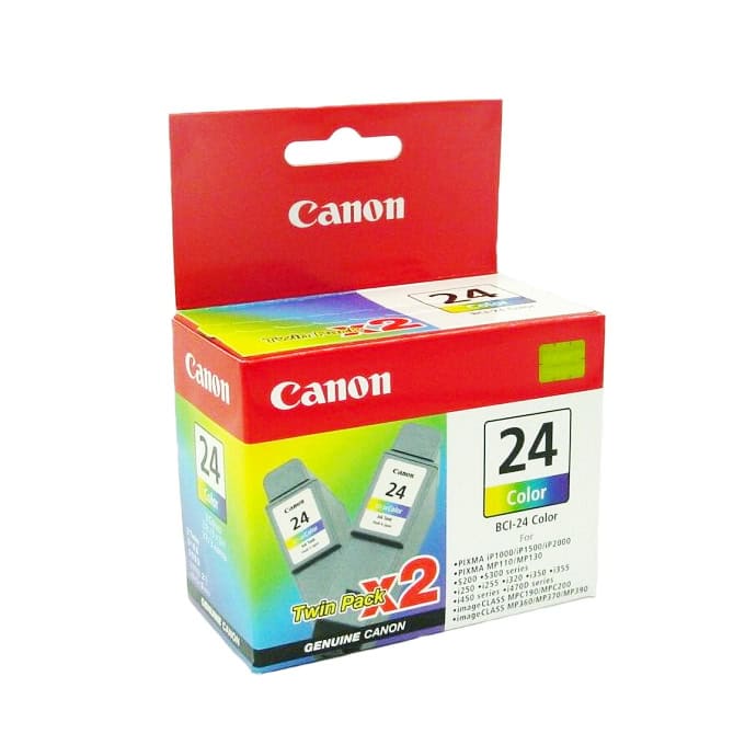 Касета CANON iP 1000/1500/2000/S200/300/i250/320/450 - Color twin pack - BCI-24C - заб.: 2x15ml