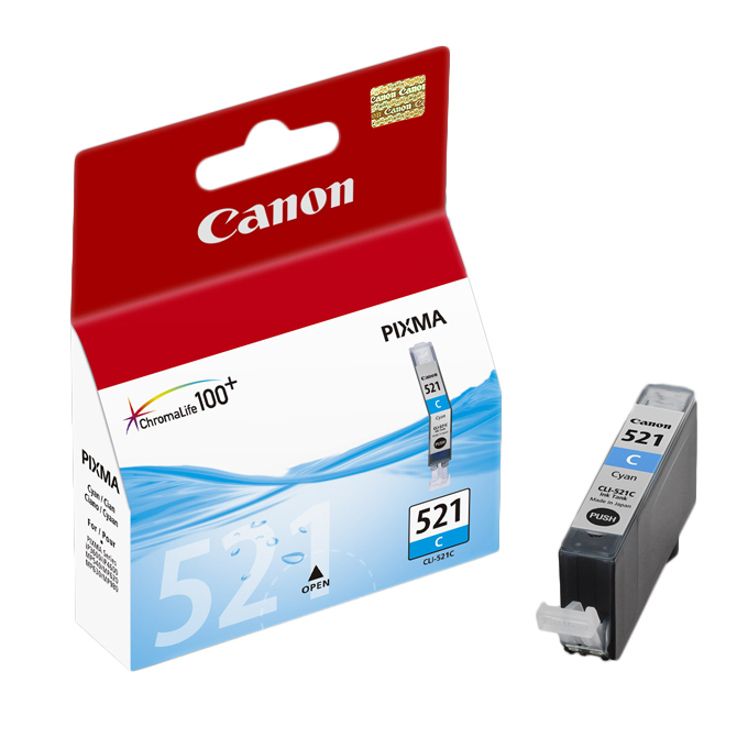 Касета CANON PIXMA iP 3600/4600/MP540/MP620/MP630/MP980 - Cyan ink tank - P№ 2934B001/ CLI-521C - заб.: 9ml
