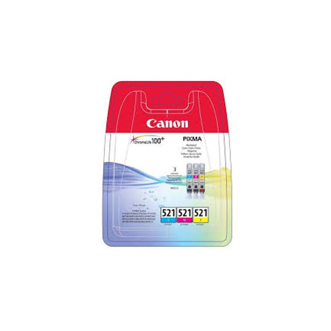 Комплект за CANON PIXMA iP 3600/4600/MP540/MP620/MP630/MP980 - Multi pack 3 ink tank - CLI-521C/521M/521Y - заб.: 3x9ml
