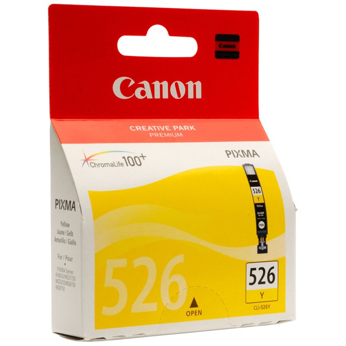 Касета CANON PIXMA iP 4850/MG5150/5250/6150/8150 - Yellow ink tank - P№ 4543B001 /CLI-526Y - заб.: 9ml