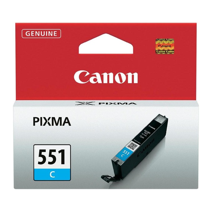 Касета CANON PIXMA IP7250/iP8750/iP8750/iX6850/MG5450/MG6350/MG6450/MG6650/MG7150/MG7550/MX725/MX925 - Cyan ink tank - CLI-551C - P№ 6509B001 - заб.: 300p