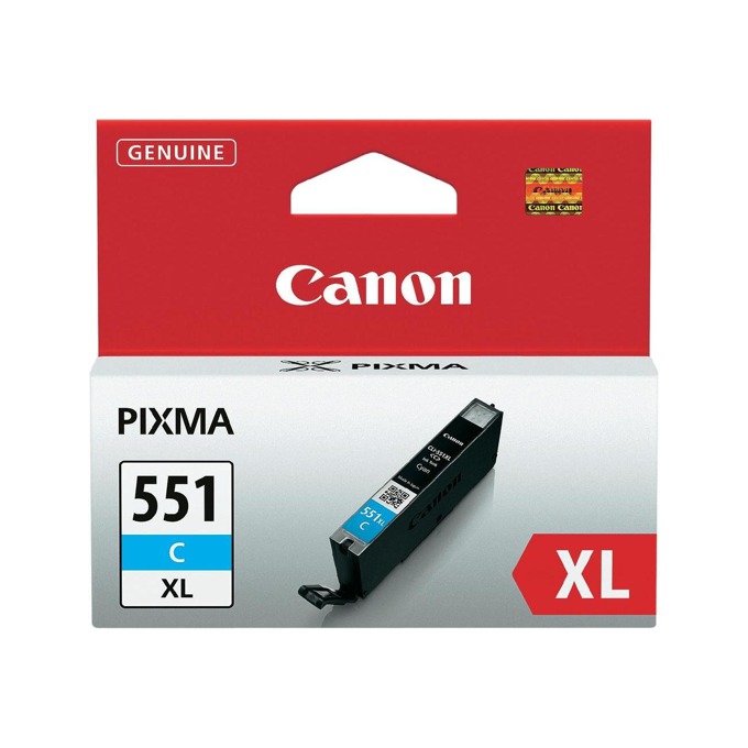 Касета CANON PIXMA IP7250/iP8750/iP8750/iX6850/MG5450/MG6350/MG6450/MG6650/MG7150/MG7550/MX725/MX925 - Cyan ink tank - CLI-551XLC - P№ 6444B001 - заб.: 650p