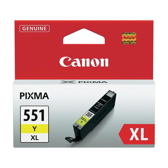 Касета CANON PIXMA IP7250/iP8750/iP8750/iX6850/MG5450/MG6350/MG6450/MG6650/MG7150/MG7550/MX725/MX925 - Yellow ink tank - CLI-551XLY - P№ 6446B001 - заб.: 650p