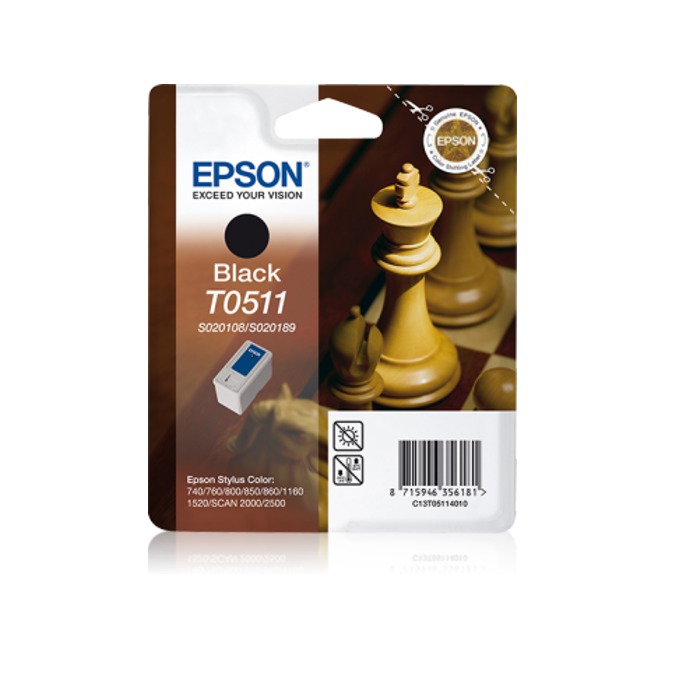 Касета за EPSON STYLUS 740/760/800/850/860/1160/1520/ SCAN 2000/2500 - S020108/S020189 - Black - P№ C13T051140