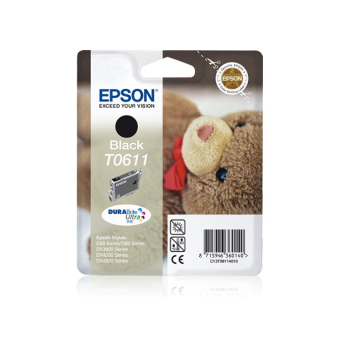 Касета за EPSON STYLUS D88 Photo Editon /D68Pe/D88PE/DX4800/DX4850/DX4200/DX3800/DX3850 - Black - P№ C13T061140 - заб.: 8ml