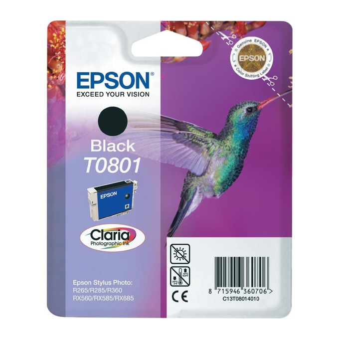 Касета за EPSON STYLUS PHOTO R 265/R285/R360/RX560 - Black - P№ C13T08014010