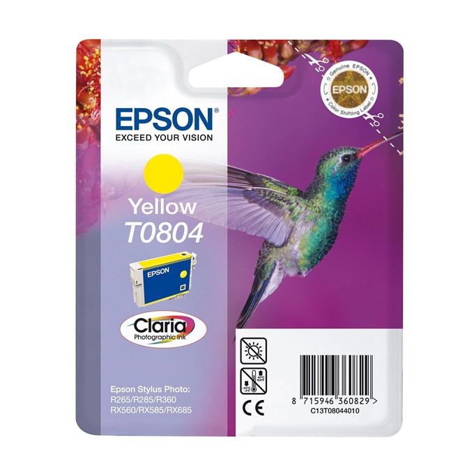 Касета за EPSON STYLUS PHOTO R 265/R285/R360/RX560 - Yellow - P№ C13T08044010