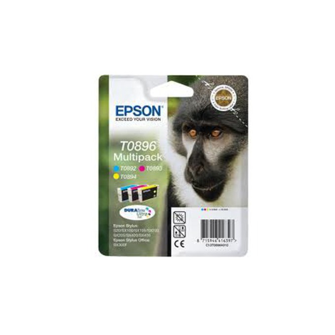 Комплект за EPSON STYLUS S20/SX100/105/200/205/400/405/BX300F - Multi Pack C/M/Y - P№ C13T08964010 - заб.: 3x3.5ml