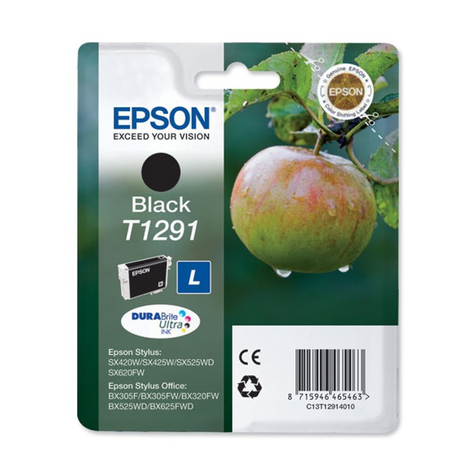 Касета за EPSON STYLUS SX425W/SX525WD/BX305F/BX320FW/BX625FWD - Black - P№ C13T12914011 - заб.: 11.2ml