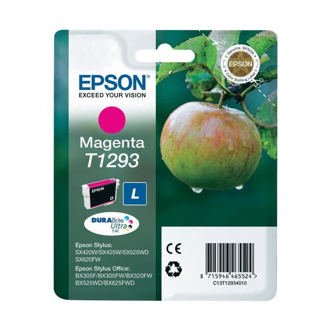 Касета за EPSON STYLUS SX425W/SX525WD/BX305F/BX320FW/BX625FWD - Magenta - P№ C13T12934011 - заб.: 7ml