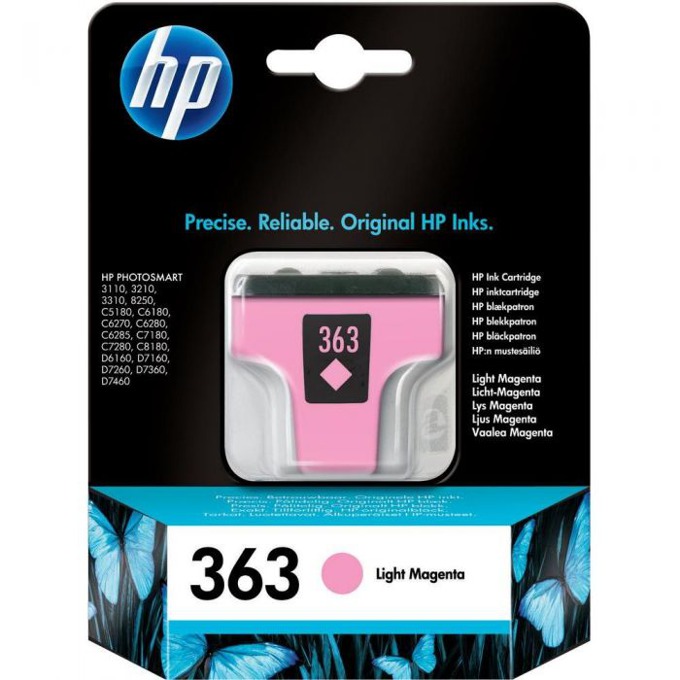 Касета HEWLETT PACKARD PS3110/3210/3310/D6160/D7160/D7260/D7360/D7460/PSC5180/C6180/C6270/C6280/C6285/C7180/C7280/C8180/PS8250 - Light magenta /363/ - P№ C8775EE - заб.: 5.5ml