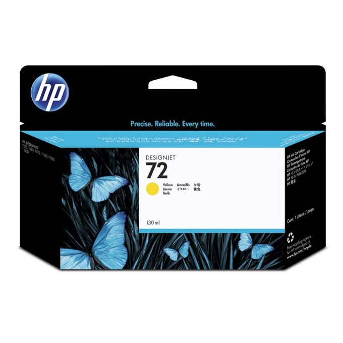 Касета за HP Designjet T610/T620/T770/T790/T795/T1100/T1120/T1200/T1300/T2300 - Yellow - C9373A - заб.: 130ml капацитет