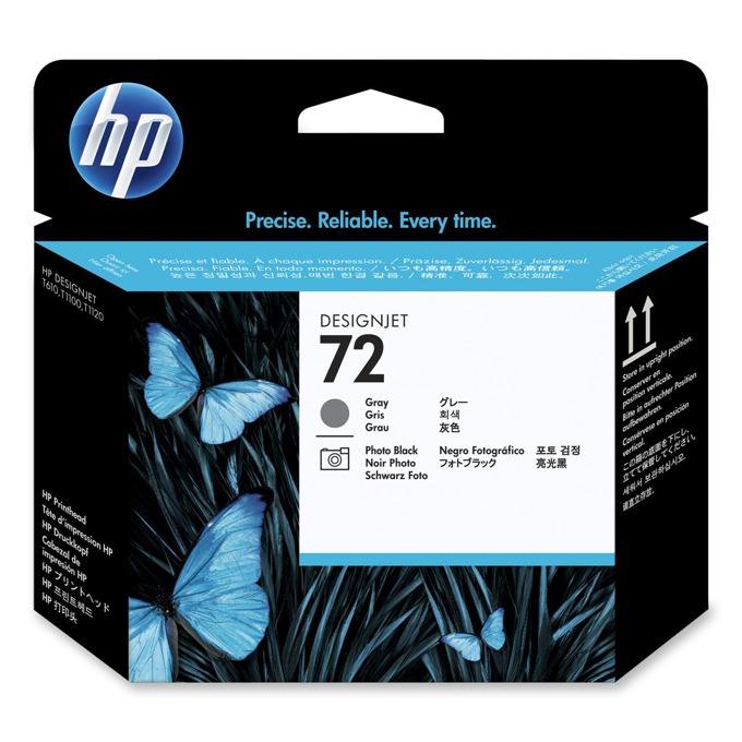 Касета HEWLETT PACKARD Designjet T610/T620/T770/T790/T795/T1100/T1120/T1200/T1300/T2300 - Grey + Photo black Head - P№ C9380A