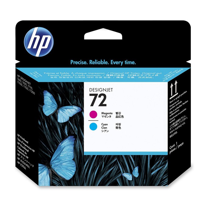 Касета HEWLETT PACKARD Designjet T610/T620/T770/T790/T795/T1100/T1120/T1200/T1300/T2300 - Magenta + Cyan Head - P№ C9383A
