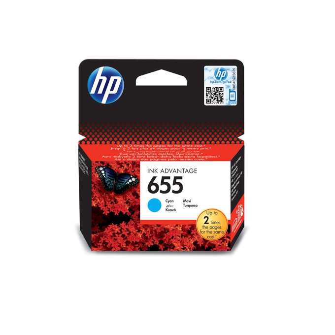 Касета HEWLETT PACKARD Deskjet ink advantage 3525/4615/4625/5522/6525 - Cyan - (655) - P№ CZ110AE - заб.: 600 брой копия