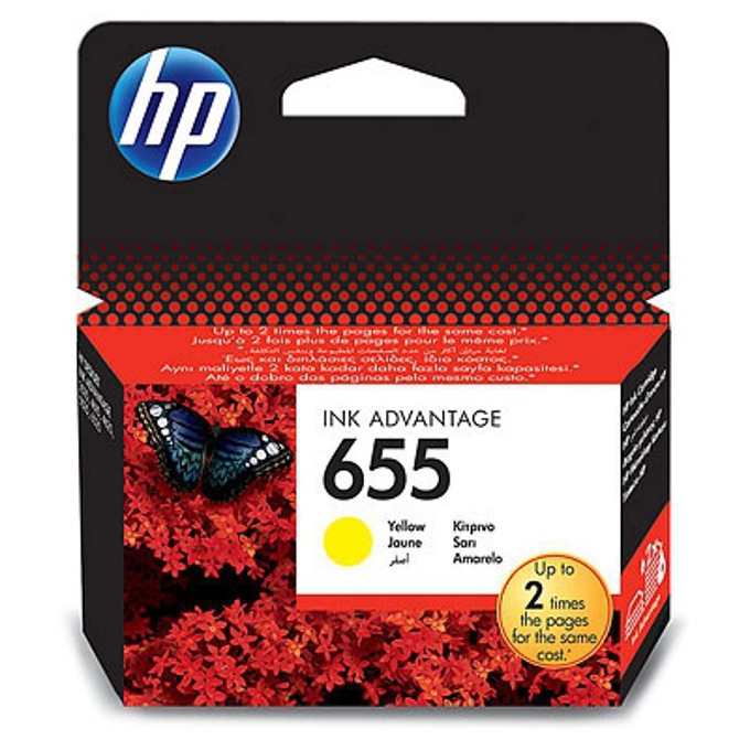 Касета HEWLETT PACKARD Deskjet ink advantage 3525/4615/4625/5522/6525 - Yellow - (655) - P№ CZ112AE - заб.: 600 брой копия