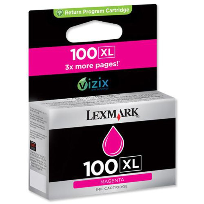 Касета LEXMARK S305/405/505/605/PRO 205/703/705/706/803/805/903/904/905 - Magenta high yield - Return program - P№ 14N1070E /100XL/ - Заб.: 600p