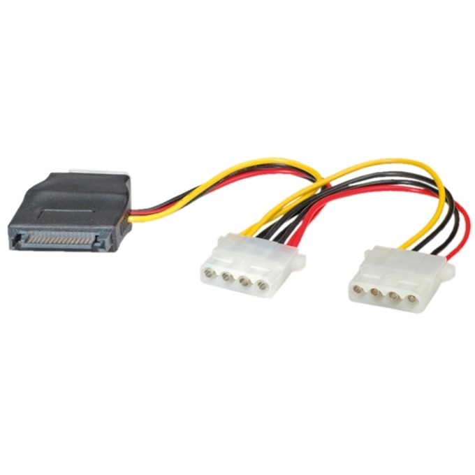 Захранващ кабел Roline 11.03.1040 1xSATA към 3x 4-pin HDD