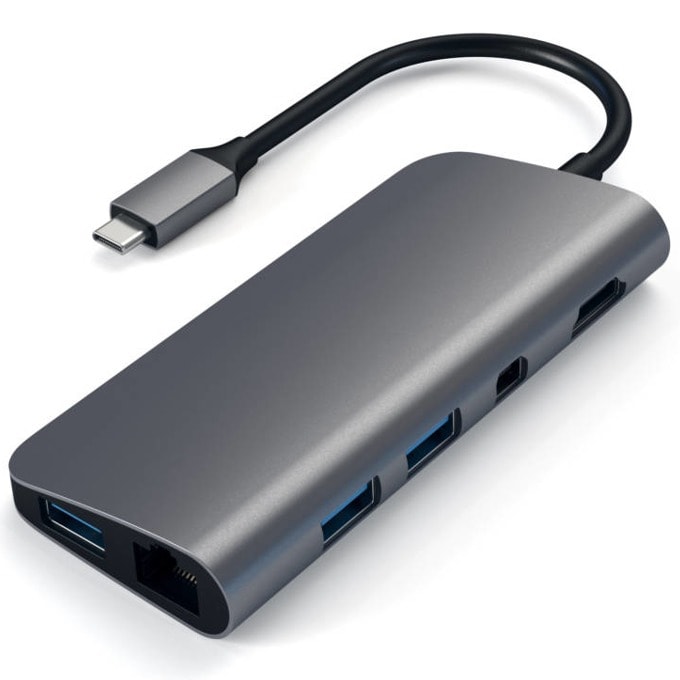 Докинг станция Satechi USB-C Multimedia Adapter Grey (ST-TCMM8PAM)