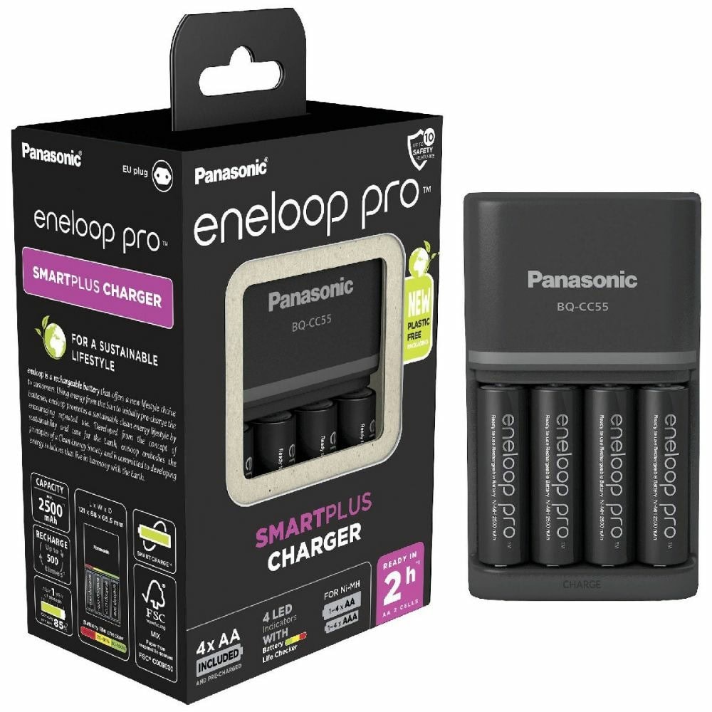 Зарядно устройство Panasonic Eneloop BQ-CC55 (K-KJ55HCD40E)
