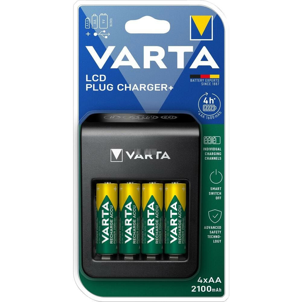 Зарядно у-во за батерии Varta LCD plug charger Plus