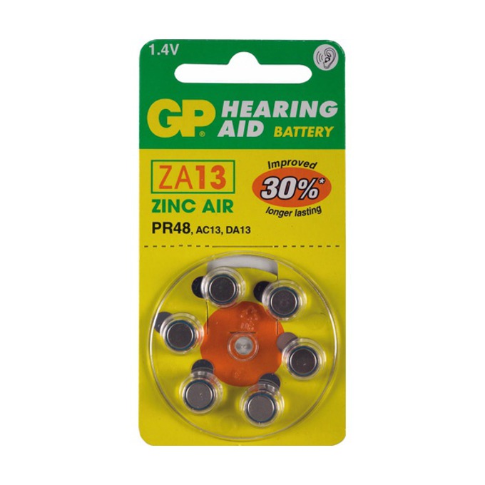 Батерии цинкови GP Hearing Aid ZA13