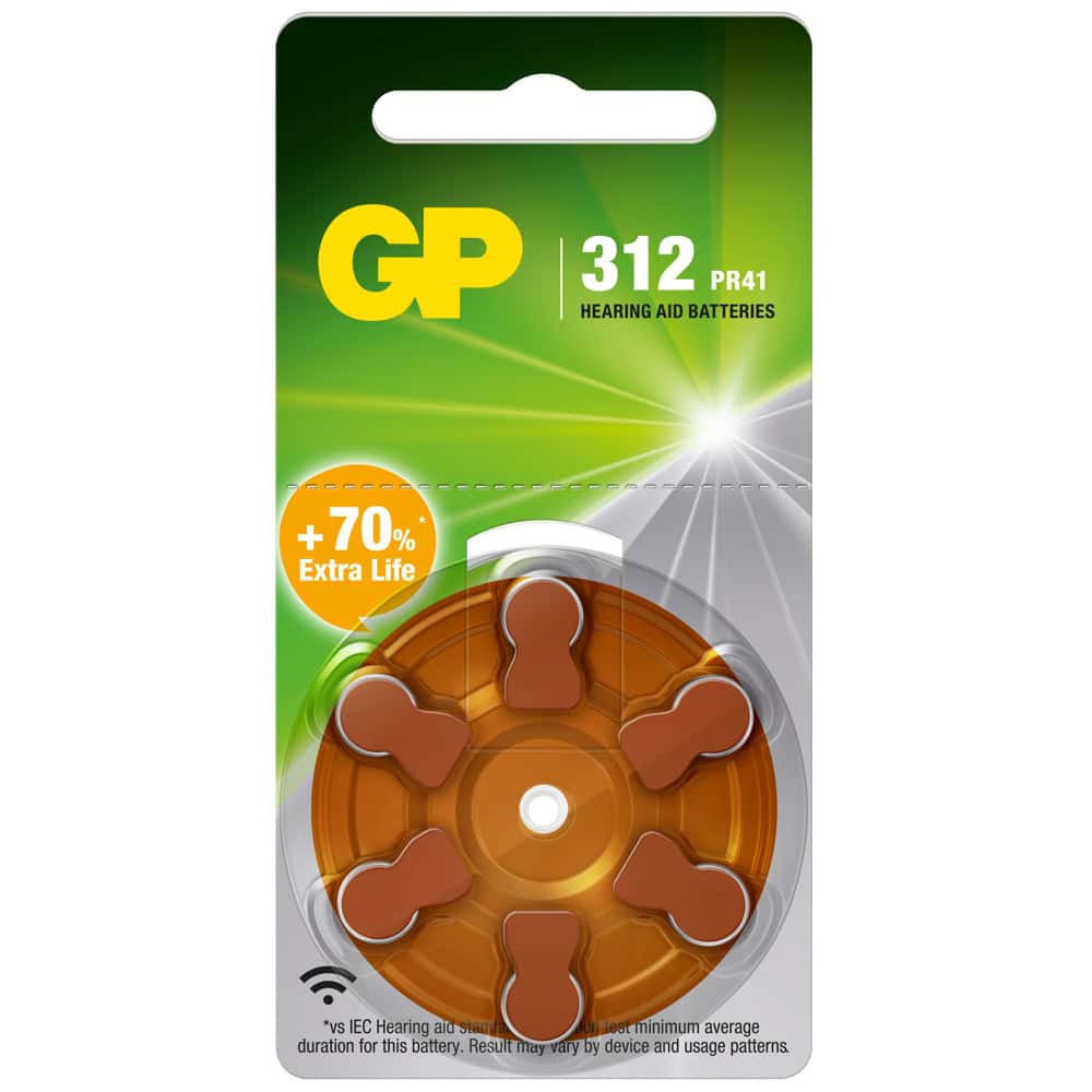 Батерии цинкови GP Hearing Aid ZA312