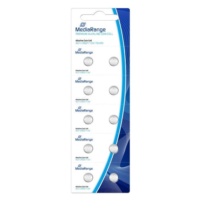 Батерии алкални MediaRange Premium Coin Cells MRBAT110 AG1 (LR621)