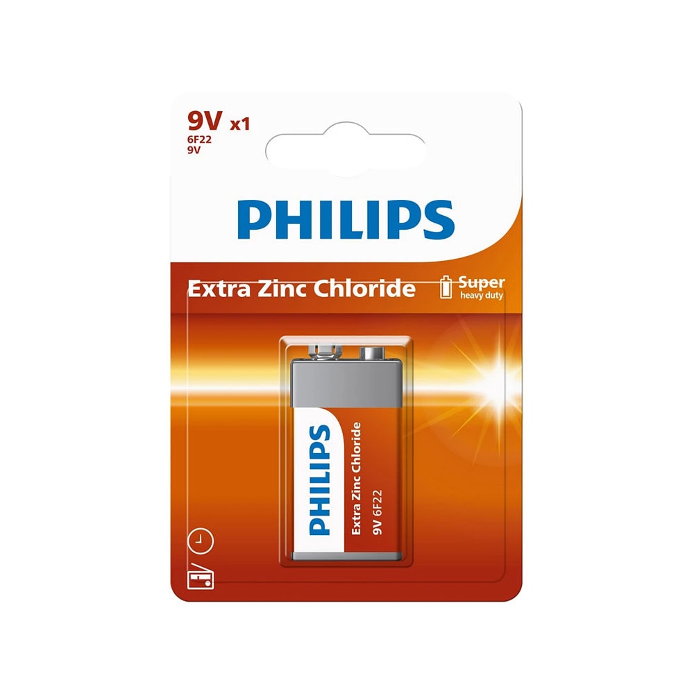 Батерия цинкова Philips Longlife 6F22