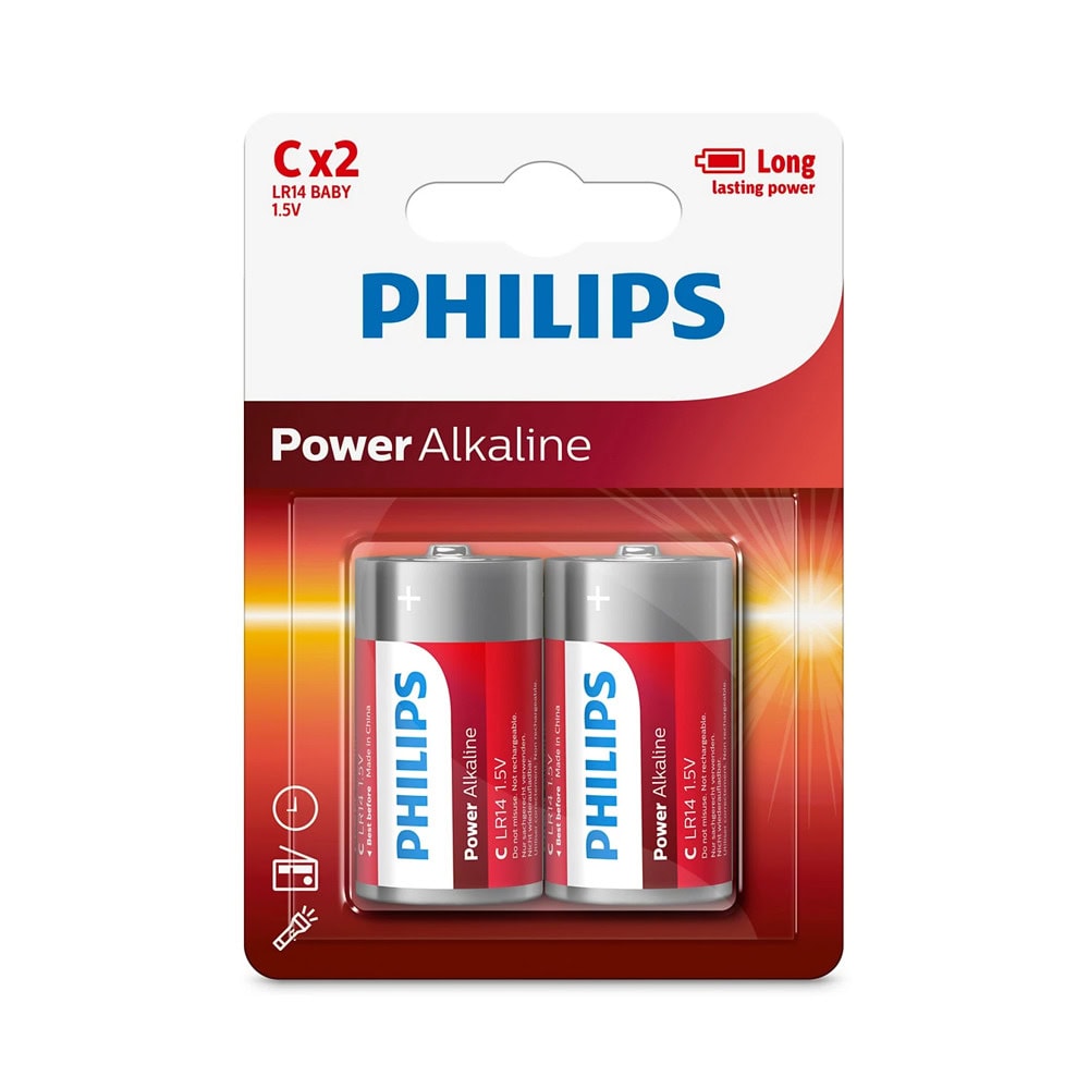 Батерии алкални Philips Power LR14(C)