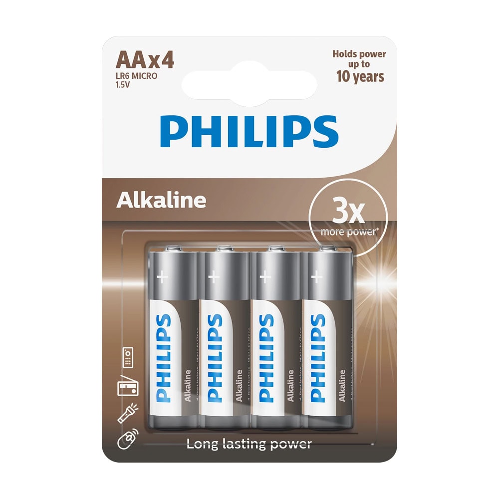 Батерии алкални Philips LR6A4B/10