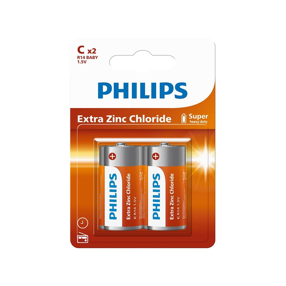 Батерии цинкови Philips Long Life LR14(C)