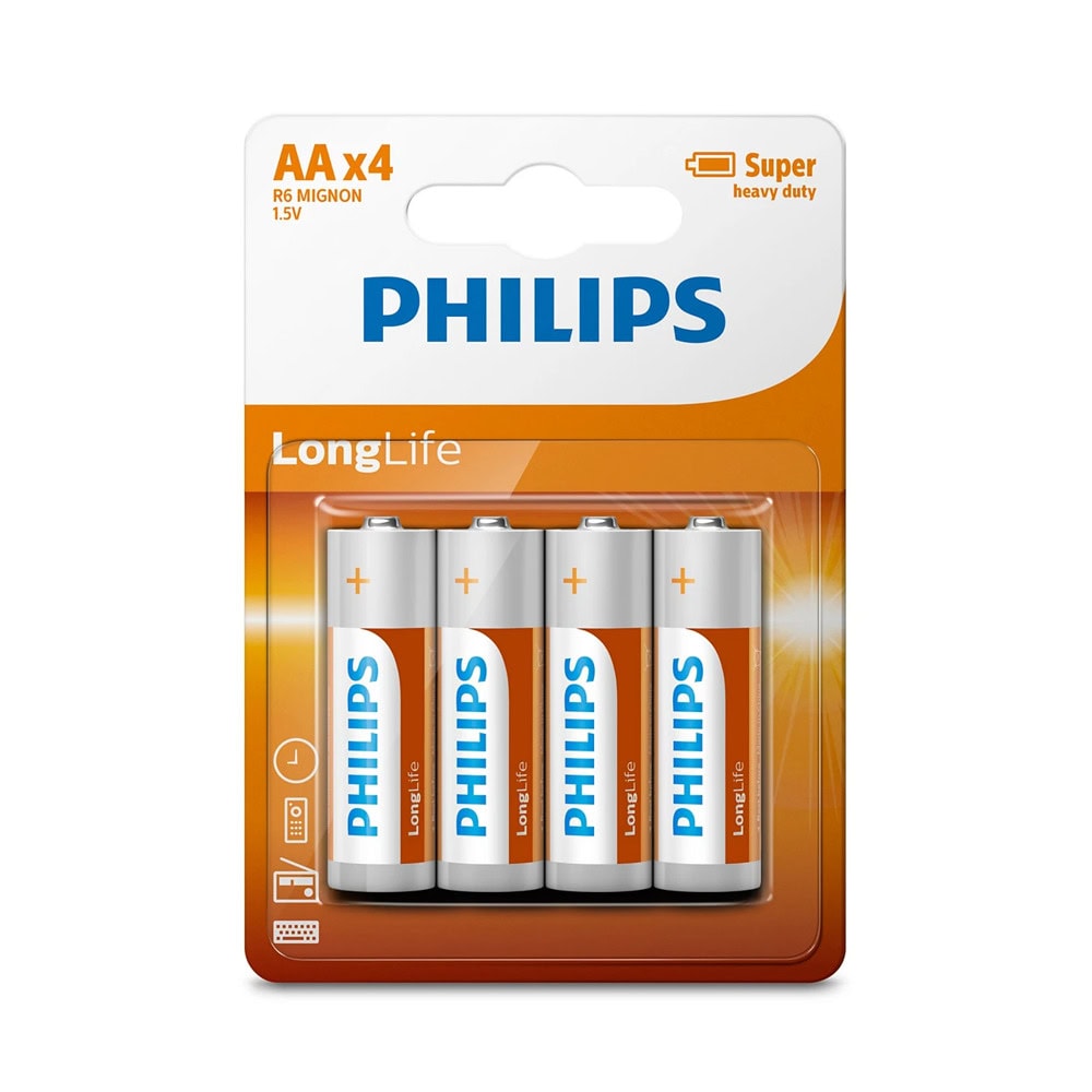 Батерии цинкови Philips Long Life AA