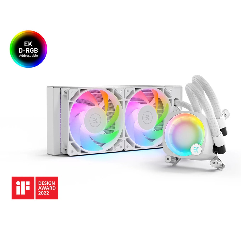 Водно охлаждане Ekwb EK-Nucleus CR240 Lux D-RGB White